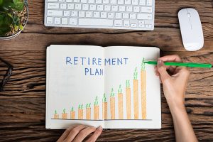 Hand-Drawn Retirement Plan Growth Chart
