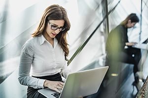 Businesswoman On A Computer