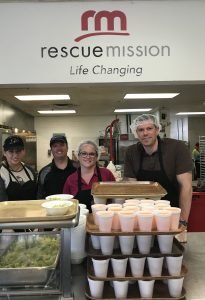 Serving Food at the Rescue Mission