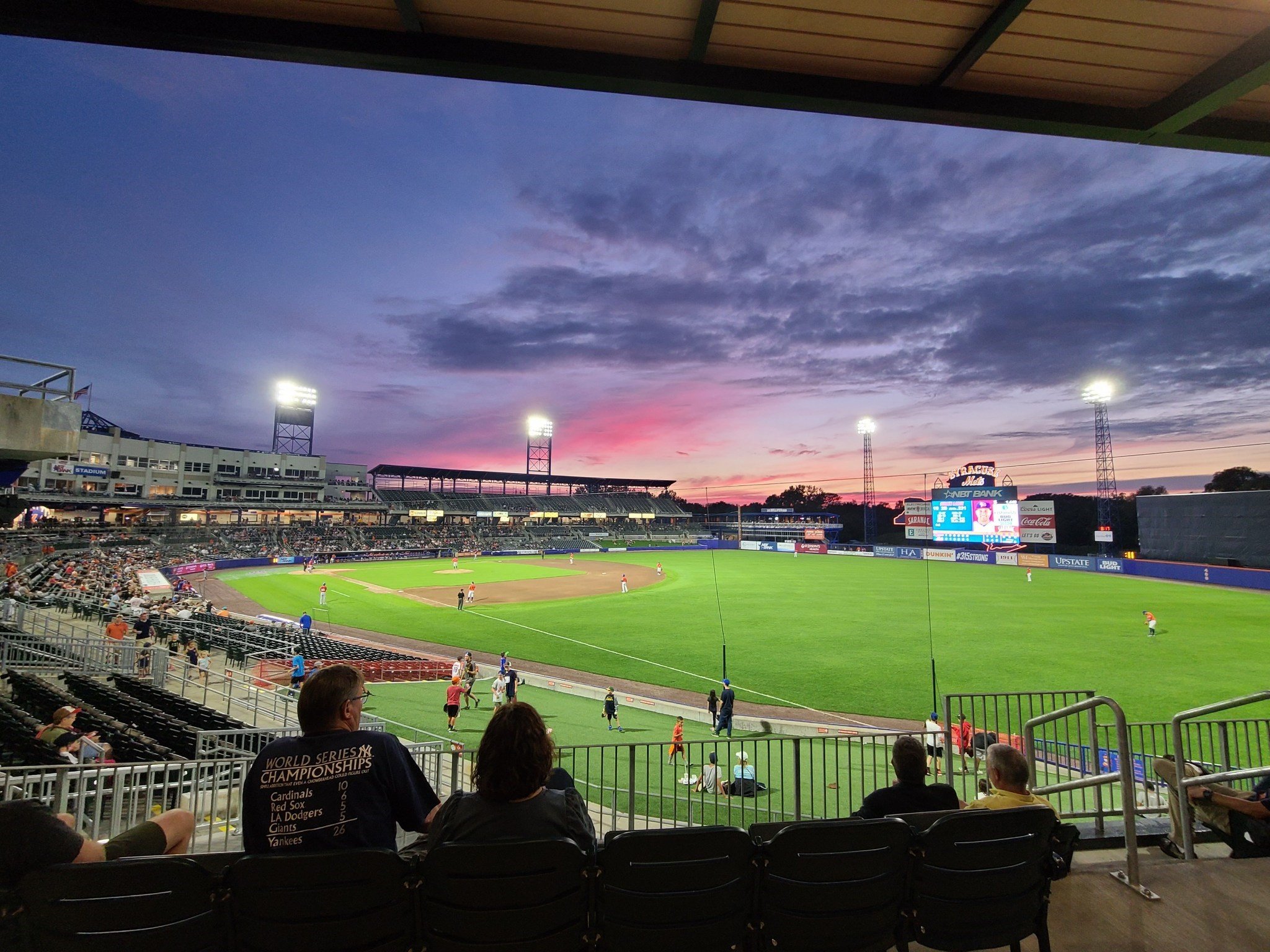 Sunset at the stadium